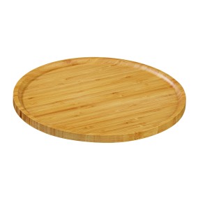 Round bamboo tray