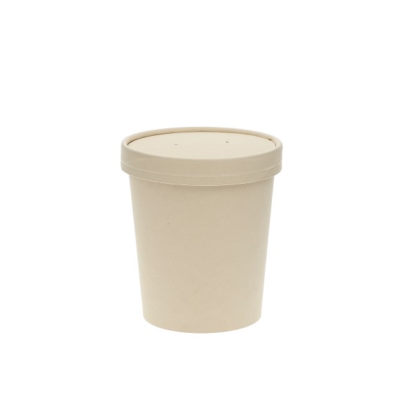Bamboo paper lid for 480 ml soup pot