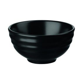 Black ribbed bowl 16 cl