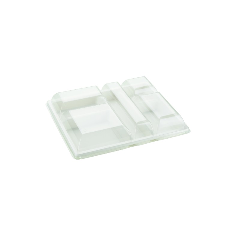 RPET lid for 5-compartment tray