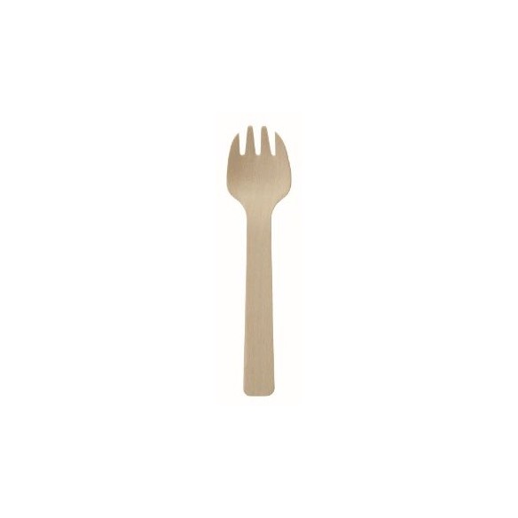 Wooden spoon fork 10.5 cm