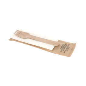2-element wooden cutlery kit
