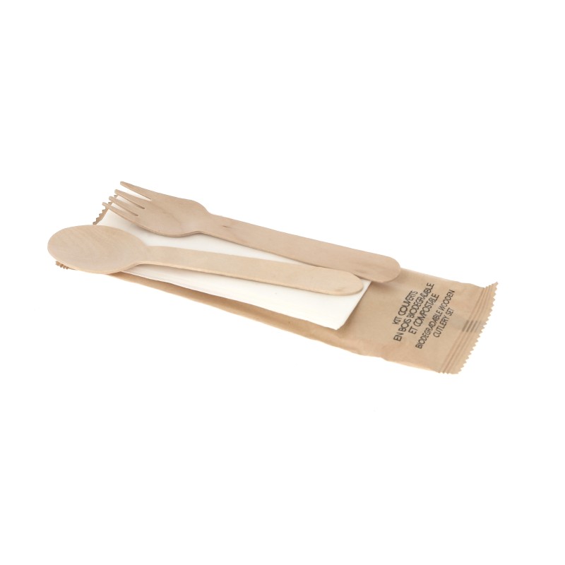 3-element wooden cutlery kit