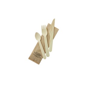 Kit 3 wooden cutlery