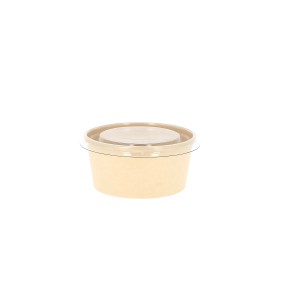 Transparent lid for bamboo paper bowl 350 ml