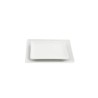 White square plate 15 cm