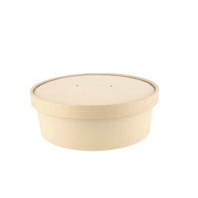 Bamboo paper lid for 500, 750, 1000 ml bowls