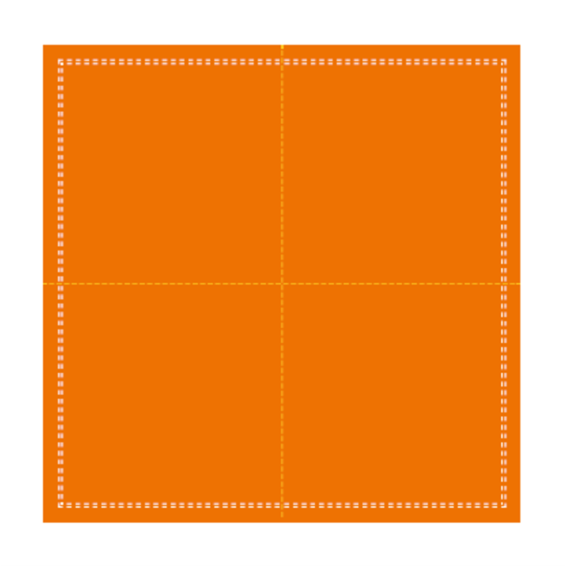 Serviette orange deux plis