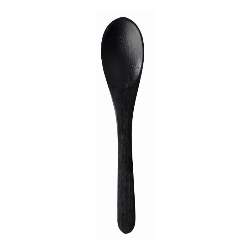 Black bamboo spoon 12 cm